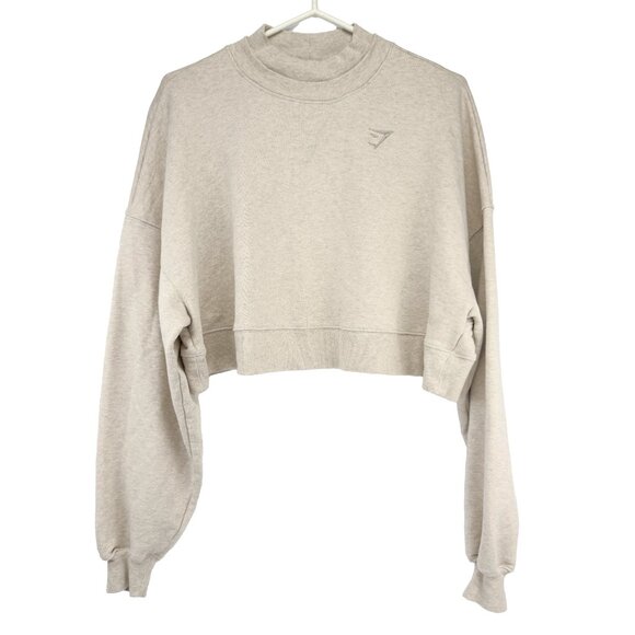 GYM SHARK Dnu Rest Day Sweatshirt Cropped Pullover Oversizedโ Athleisure Top L - Picture 6 of 11